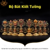Bộ Bát Kiết Tường (Bát Đại Cát Tường - Tám Tướng Cát Tường) Cao 20.5cm Bằng Đồng Nguyên Chất, Hoàn Thiện Thủ Công BBKT32 cao cấp
