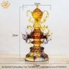 Bộ Bát Kiết Tường (Bát Đại Cát Tường - Tám Tướng Cát Tường) Cao 22cm Bằng Thủy Tinh, Hoàn Thiện Thủ Công BBKT27 xịn