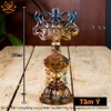 Bộ Bát Kiết Tường (Bát Đại Cát Tường - Tám Tướng Cát Tường) Cao 18cm Bằng Lưu Ly Nhân Tạo, Hoàn Thiện Thủ Công BBKT23 siêu đẹp