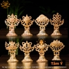 Bộ Bát Kiết Tường (Bát Đại Cát Tường - Tám Tướng Cát Tường) Cao 12,5cm Bằng Đồng Nguyên Chất, Hoàn Thiện Thủ Công BBKT16 chọn bộ ý nghĩa