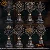 Bộ Bát Kiết Tường (Bát Đại Cát Tường - Tám Tướng Cát Tường) Cao 20.5cm Bằng Đồng Đen Nguyên Chất, Hoàn Thiện Thủ Công BBKT25 xịn