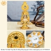 Bộ Bàn Thờ Cúng Mật Tông Đầy Đủ Bằng Đồng Nguyên Chất Màu Vàng Cao Quý