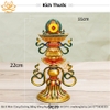 |Cao 22cm| Torma Tám Món Cúng Dường Bằng Đồng Nguyên Chất, Bệ Sen, Mạ Vàng Và Sơn Nhiều Màu BCD10 đẹp không tì vết