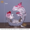 Tượng Cá Vàng Vượt Sóng Trang Trí Nhà Cửa Bằng Lưu Ly cầu tài lộc chiêu tài hóa giải vận đen bình an