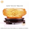 Chậu - Bát Khắc Chìm - Nổi Hình Rồng Bằng Lưu Ly vật phẩm phong thủy may mắn vật phẩm phong thủy