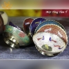 Đĩa Bồng Trái Cây Bằng Đồng Thau Thủ Công Nepal Vẽ Tay Cỡ Tiểu