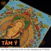 Cuộn Tranh ThangKa Địa Tạng Vương Bồ Tát Bằng Vải Gấm Cao Cấp, cát tường vật phẩm phong thủy như ý