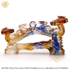 Tượng Gậy Như Ý Khắc Rồng Lễ Ngọc Quý Ngũ Sắc Xanh Bằng Lưu Ly Cao Cấp Vật Phẩm Phong Thủy Trang Trí Nhà Cửa DTT170