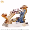 Tượng Gậy Như Ý Khắc Rồng Lễ Ngọc Quý Ngũ Sắc Xanh Bằng Lưu Ly cầu tài lộc chiêu tài hóa giải vận đen bình an