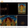 Cuộn Tranh ThangKa Phật Hoàng Thần Tài Bằng Vải Gấm Cao Cấp, vật phẩm phong thủy may mắn cát tường như ý