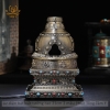 Lư điện Bát Kiết Tường bằng hợp kim 21cm tinh xảo, cổ kính theo phong cách độc đáo của Tây Tạng, pháp bảo mật tông Tâm Ý