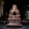 Lư điện Bát Kiết Tường bằng hợp kim 21cm tinh xảo, cổ kính theo phong cách độc đáo của Tây Tạng, pháp bảo mật tông Tâm Ý