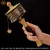 |Lõi Giấy| Kinh Luân Cầm Tay Bằng Đồng Nguyên Chất Thân Cán Bằng Gỗ Thần Chú Quan Âm KLCT25 hàng việt chất lượng cao
