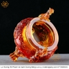 Lư Hương Không Nắp Bằng Lưu Ly Hình Rồng Phương Đông Cao Quý, Lư Hương Không Nắp Bằng Lưu Ly Hình Rồng Phương Đông Cao Quý, quà tặng tinh tế quà tặng cao cấp