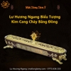 Lư hương Ngang Biểu Tượng Chày Kim Cang Bằng Đồng Nguyên Chất Có Chân Đứng Sang Trọng LHN08 cao cấp