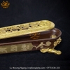 Lư hương Ngang Biểu Tượng Chày Kim Cang Bằng Đồng Nguyên Chất Có Chân Đứng Sang Trọng LHN08 siêu đẹp