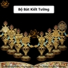 Bộ Bát Kiết Tường (Bát Đại Cát Tường - Tám Tướng Cát Tường) Cao 49cm Bằng Đồng Thau, Hoàn Thiện Thủ Công BBKT36 cao cấp
