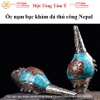 Ốc nạm bạc khảm đá thủ công Nepal