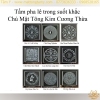 Tấm pha lê vuông khắc lazer các bộ thần chú Mật Tông