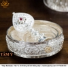 Tháp Madala - Núi Tu Di Không Đế Đỡ Bằng Bạc Nguyên Chất vật phẩm phong thủy may mắn cát tường như ý