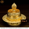Tháp Madala - Núi Tu Di Bằng Bạc 999 Nguyên Chất Mạ Vàng Sang Trọng vật phẩm phong thủy mạnh khỏe phúc lộc trường thọ hạnh phúc