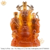 |Cao 21.5cm| Tượng 3 Vị Ông Tam Đa Phúc - Lộc - Thọ Bằng Lưu Ly Cao Cấp Màu Trắng Bạc Thiết Kế Sang Trọng TP199