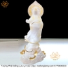 |Cao 22cm| Tượng Phật Quan Thế Âm Bồ Tát(Dáng Đứng) Bằng Lưu Ly Cao Cấp Màu Vàng Thiết Kế Sang Trọng TP187 pháp khí