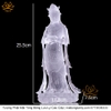 Tượng Phật Quan Thế Âm Bồ Tát(Dáng Đứng) Bằng Lưu Ly Cao Cấp Màu Vàng cát tường vật phẩm phong thủy như ý
