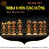 |Cao 22cm| Torma Tám Món Cúng Dường Bằng Đồng Nguyên Chất, Bệ Sen, Mạ Vàng Và Sơn Nhiều Màu BCD11 siêu bền
