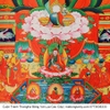 Cuộn Tranh ThangKa Ngài A Di Đà Phật Bằng Vải Gấm Cao Cấp, cát tường vật phẩm phong thủy như ý