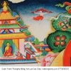 Cuộn Tranh ThangKa Ngài A Di Đà Phật Bằng Vải Gấm Cao Cấp, vật phẩm phong thủy mạnh khỏe phúc lộc trường thọ hạnh phúc