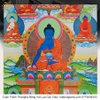 Cuộn Tranh ThangKa Phật Dược Sư Bằng Vải Gấm Cao Cấp pháp bảo pháp khí phật bồ tát thần thánh