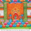 Cuộn Tranh ThangKa Phật Dược Sư Bằng Vải Gấm Cao Cấp quà tặng sếp quà mừng thọ