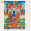 Cuộn Tranh ThangKa Phật Dược Sư Bằng Vải Gấm Cao Cấp quà tặng tinh tế quà tặng cao cấp