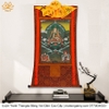 Cuộn Tranh ThangKa Phật Liên Hoa Sinh Bằng Vải Gấm Cao Cấp cát tường vật phẩm phong thủy như ý