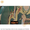 Cuộn Tranh ThangKa Phật Liên Hoa Sinh Bằng Vải Gấm Cao Cấp quà tặng ý nghĩa quà tặng sang trọng