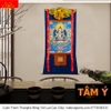 Cuộn Tranh ThangKa Ngài Kim Cang Tát Đỏa (Vajrasattva) Bằng Vải Gấm Cao Cấp, xịn đẹp bền rẻ mới cao cấp