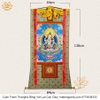 Cuộn Tranh ThangKa Ngài Kim Cang Tát Đỏa (Vajrasattva) Bằng Vải Gấm Cao Cấp, hà nội tp hồ chí minh chất lượng cao mật tông