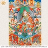 Cuộn Tranh ThangKa Phật Liên Hoa Sinh Bằng Vải Gấm Cao Cấp quà tặng ý nghĩa quà tặng sang trọng