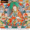 Cuộn Tranh ThangKa Phật Liên Hoa Sinh Bằng Vải Gấm Cao Cấp pháp bảo pháp khí phật bồ tát thần thánh