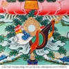 Cuộn Tranh ThangKa Phật Tara Trắng Bằng Vải Gấm Cao Cấp, quà tặng quà tân gia quà tặng phong thủy