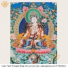 Cuộn Tranh ThangKa Phật Tara Trắng Bằng Vải Gấm Cao Cấp, pháp bảo pháp khí phật bồ tát thần thánh