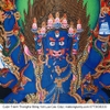 Cuộn Tranh ThangKa Phật Đại Uy Đức Minh Vương Yamatanka Bằng Vải Gấm Cao Cấp, mạnh khỏe phúc lộc trường thọ hạnh phúc