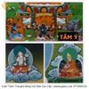 Cuộn Tranh ThangKa Ngài Tổ Longchenpa Bằng Vải Gấm vật phẩm phong thủy may mắn vật phẩm phong thủy