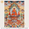 Cuộn Tranh ThangKa Ngài A Di Đà Phật Bằng Vải Gấm Cao Cấp, cầu tài lộc chiêu tài hóa giải vận đen bình an