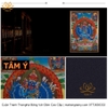 Cuộn Tranh ThangKa Phật Đại Uy Đức Minh Vương Yamatanka Bằng Vải Gấm Cao Cấp, vật phẩm phong thủy may mắn cát tường như ý