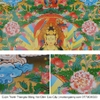 Cuộn Tranh ThangKa Ngài Quan Âm Thiên Thủ Thiên Nhãn Bồ Tát Bằng Vải Gấm Cao Cấp, mạnh khỏe phúc lộc trường thọ hạnh phúc