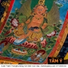 Cuộn Tranh ThangKa Phật Hoàng Thần Tài Bằng Vải Gấm vật phẩm phong thủy mạnh khỏe phúc lộc trường thọ hạnh phúc