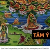 Cuộn Tranh ThangKa Phật Tara Xanh Lục Độ Phật Mẫu Bằng Vải Gấm quà tặng ý nghĩa quà tặng sang trọng