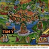 Cuộn Tranh ThangKa Phật Tara Xanh Lục Độ Phật Mẫu Bằng Vải Gấm cầu tài lộc chiêu tài hóa giải vận đen bình an